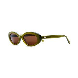 Crap Eyewear - The Sweet Leaf sunglasses in olive bio / amber colorway